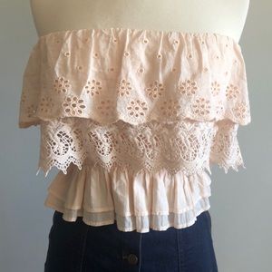 American Eagle Outfitters Eyelet Tube Top
